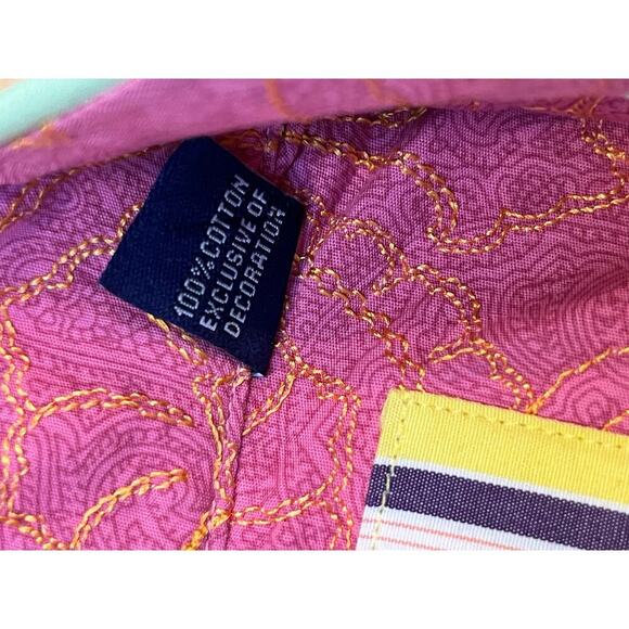 Robert Graham Men's Large Lime Green/Purple Striped Long Sleeve Button Up Shirt - Picture 3 of 7